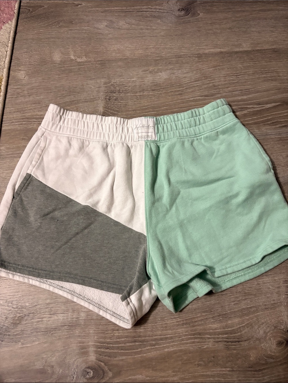 Hollister Colorblock Mint & Gray Women's Lounge Shorts